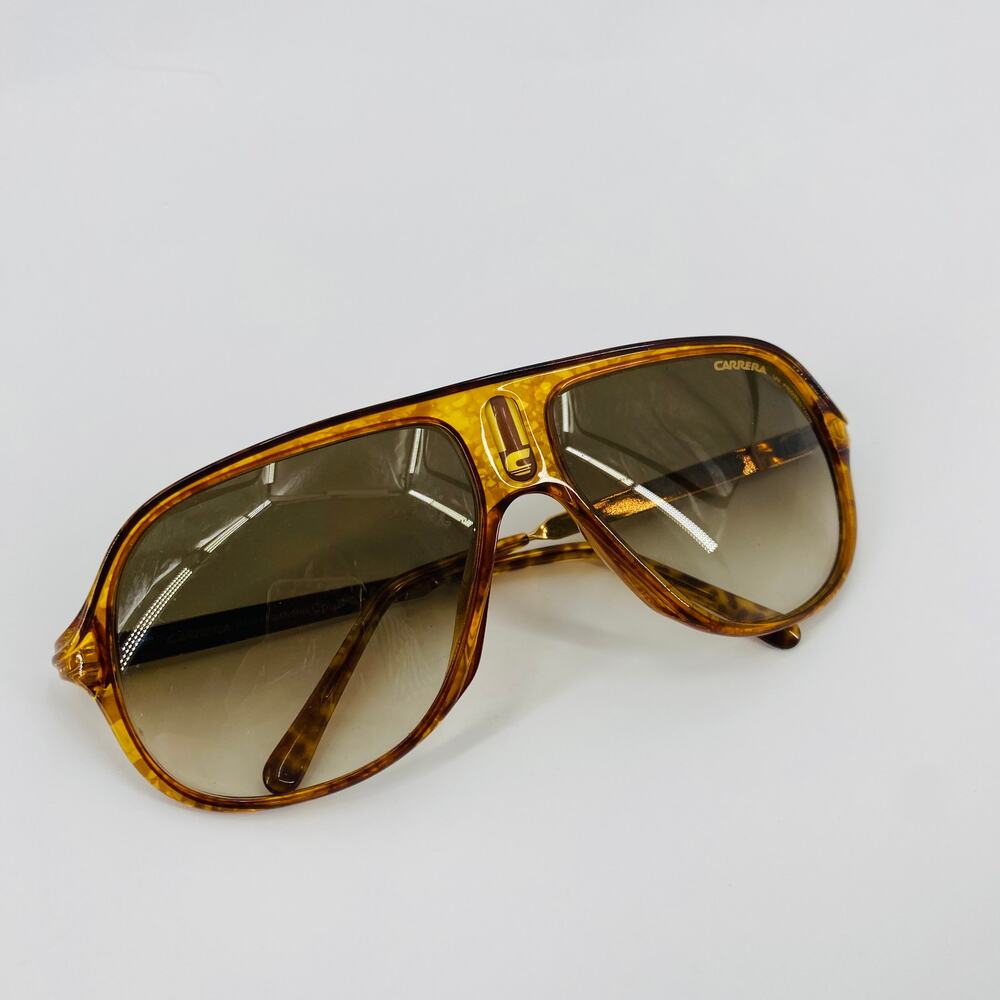 Vintage CARRERA "SAFARI" sunglasses - Italy '90s - Original - Tortoise Shell